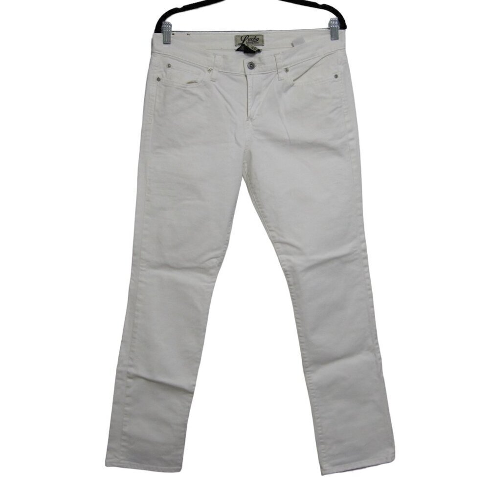 LUCKY BRAND Jeans Women's Size 10/30 White Straight Leg By Gene Montesano